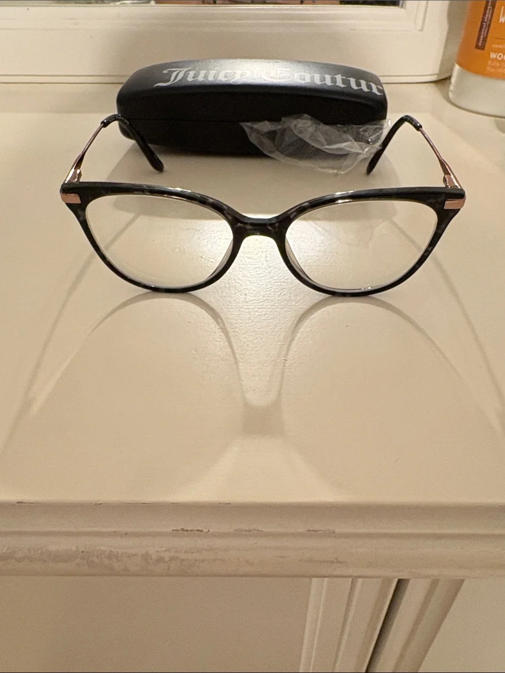 NWT Juicy Couture JU237 Glasses Frames with Rose Gold Trim